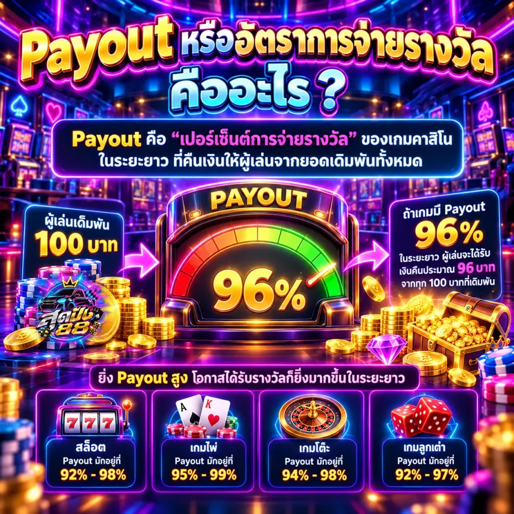 Payout หรืออัตราการจ่ายรางวัล คืออะไร 2026