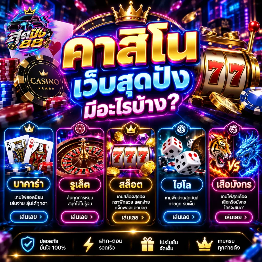 casino online คาสิโน เว็บสุดปัง มีอะไรบ้าง 2026