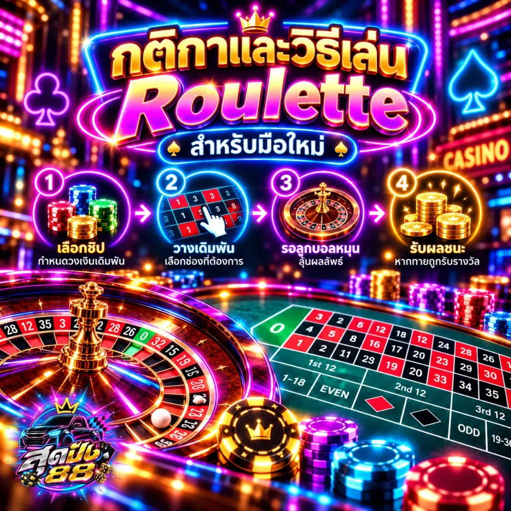 กติกาและวิธีเล่น Roulette อัปเดต 2026